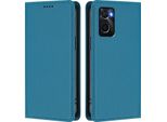Custodia In Pelle Per Oppo A36/Oppo A76/Oppo A96/Oppo K10 4G, Custodia Flip Magnetica In Finto Cuoio Con Supporto Lake Blu