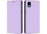 Custodia Per Telefono Cellulare Per Tcl 30Z, Flip Cover In Finto Cuoio Antiurto Custodia Magnetica Con Supporto Viola