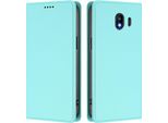 Custodia Per Cellulare Per Samsung Galaxy J4 2018,Poliuretanopelle Flip Cover Antiurto Magnetica Con Supporto Turchese