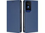 Custodia Per Cellulare Per Tcl 50 5G/TCL 50 Xe/Tcl 50 Xe Nxtpaper, Custodia Magnetica Antiurto Flip Cover In Finto Cuoio Con Supporto Blu Scuro