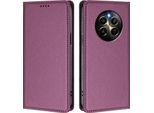 Custodia In Pelle Per Realme 12 Pro/Realme 12 Pro+, Custodia Flip Magnetica In Finto Cuoio Con Supporto Viola