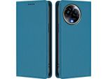 Custodia In Pelle Per Realme 11 5G, Flip Case Magnetico In Finto Cuoio Con Supporto Lake Blu