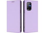 Custodia Per Oppo A94 5G, Custodia Magnetica Antiurto Con Supporto In Finto Cuoio Flip Cover Viola
