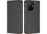 Custodia Per Xiaomi 11T / Xiaomi 11T Pro, Flip Cover In Finto Cuoio Antiurto Magnetica Con Supporto Nero