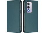 Custodia In Pelle Per Oppo A80 5G, Custodia Magnetica In Finto Cuoio Con Supporto Verde