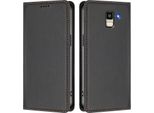 Custodia Per Telefono Cellulare Per Samsung Galaxy J6 2018,Poliuretanoleather Flip Cover Custodia Magnetica Antiurto Con Supporto Nero