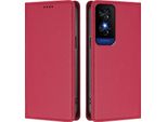 Custodia Per Cellulare Per Tcl 50 5G/TCL 50 Xe/Tcl 50 Xe Nxtpaper, Custodia Magnetica Antiurto In Finto Cuoio Flip Cover Con Supporto Rosso