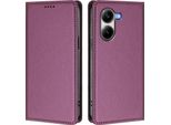 Custodia In Pelle Per Xiaomi Poco X7 Pro, Custodia Magnetica In Finto Cuoio Con Supporto Viola