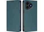 Custodia In Pelle Per Ulefone Note 19, Flip Case Magnetico In Finto Cuoio Con Supporto Verde