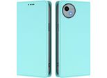Custodia In Pelle Per Sharp Aquos Wish4, Custodia Flip Magnetica In Finto Cuoio Con Supporto Verde Menta