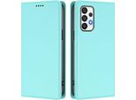 Custodia In Pelle Per Samsung Galaxy A73 5G, Flip Case Magnetico In Finto Cuoio Con Supporto Verde Menta