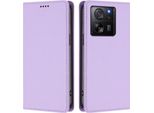Custodia Per Xiaomi 13T / Xiaomi 13T Pro, Flip Cover In Finto Cuoio Antiurto Magnetica Con Supporto Viola