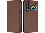 Custodia Per Telefono Cellulare Per Zte Nubia Neo 3 Gt, Flip Cover In Finto Cuoio Antiurto Custodia Magnetica Con Supporto Marrone
