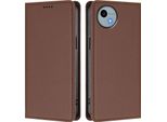 Custodia Per Telefono Cellulare Per Sharp Aquos Wish4, Custodia Magnetica Antiurto Con Supporto In Finto Cuoio Flip Cover Marrone