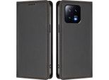 Custodia In Pelle Per Xiaomi 13, Flip Case Magnetico In Finto Cuoio Con Supporto Nero