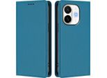 Custodia In Pelle Per Tecno Spark 30C 5G/Pop 9 5G, Custodia Flip Magnetica In Finto Cuoio Con Supporto Lake Blu