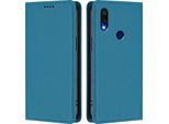 Custodia In Pelle Per Xiaomi Redmi 7, Custodia Magnetica In Finto Cuoio Flip Con Supporto Lake Blu