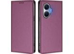 Custodia In Pelle Per Xiaomi Poco F7/Redmi Turbo 4 Pro, Custodia Flip Magnetica In Finto Cuoio Con Supporto Viola
