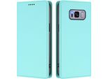 Custodia Per Telefono Cellulare Per Samsung Galaxy S8,Poliuretanopelle Flip Cover Antiurto Magnetico Con Supporto Turchese