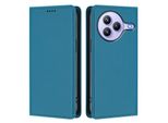 Custodia In Pelle Per Xiaomi Civi 5 Pro, Custodia Flip Magnetica In Finto Cuoio Con Supporto Lake Blu
