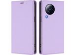 Custodia Per Xiaomi Civi 3, Flip Cover In Finto Cuoio Antiurto E Magnetica Con Supporto Viola