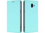 Custodia In Pelle Per Samsung Galaxy J6 Plus, Flip Case Magnetico In Finto Cuoio Con Supporto Verde Menta