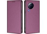 Custodia In Pelle Per Xiaomi Civi 3, Custodia Magnetica In Finto Cuoio Con Supporto Viola