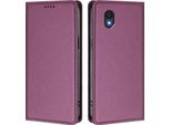 Custodia Per Telefono Cellulare Per Tcl 201, Flip Cover In Finto Cuoio Antiurto Magnetica Con Supporto Viola