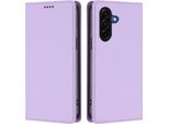 Custodia In Pelle Per Samsung Galaxy A57, Flip Case Magnetico In Finto Cuoio Con Supporto Viola Chiaro
