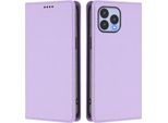 Custodia In Pelle Per Wiko T60, Flip Case Magnetico In Finto Cuoio Con Supporto Viola Chiaro
