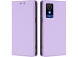 Custodia Per Cellulare Per Vodafone Smart M25/TCL 501, Custodia Magnetica Antiurto In Finto Cuoio Flip Cover Con Supporto Viola