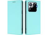 Custodia In Pelle Per Xiaomi 15T Pro, Custodia Magnetica In Finto Cuoio Flip Con Supporto Verde Menta