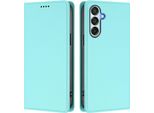 Custodia In Pelle Per Samsung Galaxy M15, Flip Case Magnetico In Finto Cuoio Con Supporto Verde Menta