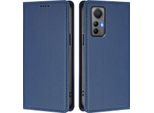 Custodia In Pelle Per Xiaomi 12 Lite, Flip Case Magnetico In Finto Cuoio Con Supporto Blu Scuro