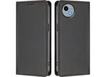 Custodia In Pelle Per Sharp Aquos Wish4, Custodia Flip Magnetica In Finto Cuoio Con Supporto Nero