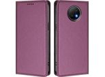 Custodia Per Xiaomi Redmi Note 9T, Custodia Magnetica Antiurto Con Supporto In Finto Cuoio Flip Cover Viola