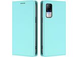 Custodia Per Xiaomi Civi 1S, Flip Cover In Finto Cuoio Antiurto Magnetica Con Supporto Turchese
