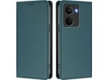 Custodia Per Telefono Cellulare Per Realme P3 Ultra, Flip Cover In Finto Cuoio Antiurto Magnetica Con Supporto Verde