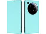 Custodia In Pelle Per Xiaomi 15 Ultra, Flip Case Magnetico In Finto Cuoio Con Supporto Verde Menta
