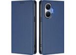 Custodia Per Xiaomi Poco F7/Redmi Turbo 4 Pro, Flip Cover In Finto Cuoio Antiurto Magnetica Con Supporto Blu Scuro