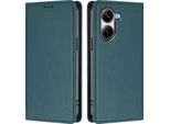 Custodia In Pelle Per Xiaomi Poco X7 Pro, Custodia Magnetica In Finto Cuoio Con Supporto Verde