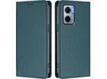 Custodia Per Telefono Cellulare Per Xiaomi Poco M5/M4 5G/Redmi 10 5G, Flip Cover In Finto Cuoio Antiurto Magnetica Con Supporto Verde