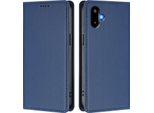 Custodia In Pelle Per Samsung Galaxy F06 5G, Flip Case Magnetico In Finto Cuoio Con Supporto Blu Scuro