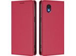 Custodia Per Cellulare Per Tcl 201, Custodia Magnetica Antiurto In Finto Cuoio Flip Cover Con Supporto Rosso