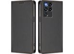Custodia Per Telefono Cellulare Per Zte Nubia Redmagic 11 Pro, Flip Cover In Finto Cuoio Antiurto Magnetico Con Supporto Nero