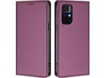 Custodia In Pelle Per Xiaomi Poco M4 Pro 5G/Redmi Note 11 5G, Custodia Flip Magnetica In Finto Cuoio Con Supporto Viola