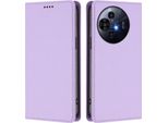 Custodia Per Telefono Cellulare Per Tcl 50 Pro Nxtpaper, Flip Cover In Finto Cuoio Antiurto Magnetica Con Supporto Viola