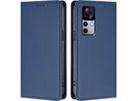 Custodia In Pelle Per Xiaomi 12T / Xiaomi 12T Pro, Flip Case Magnetico In Finto Cuoio Con Supporto Blu Scuro
