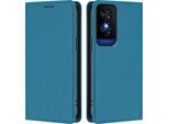 Custodia Per Cellulare Per Tcl 50 5G/TCL 50 Xe/Tcl 50 Xe Nxtpaper, Custodia Magnetica Antiurto Flip Cover In Finto Cuoio Con Supporto Blu