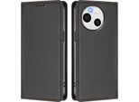 Custodia Per Sharp Aquos Sense9 Plus, Custodia Magnetica Antiurto Con Supporto In Finto Cuoio Flip Cover Nero